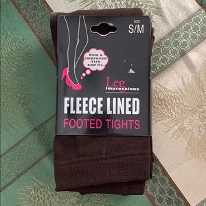 Fleece lined footed leggings. NWT